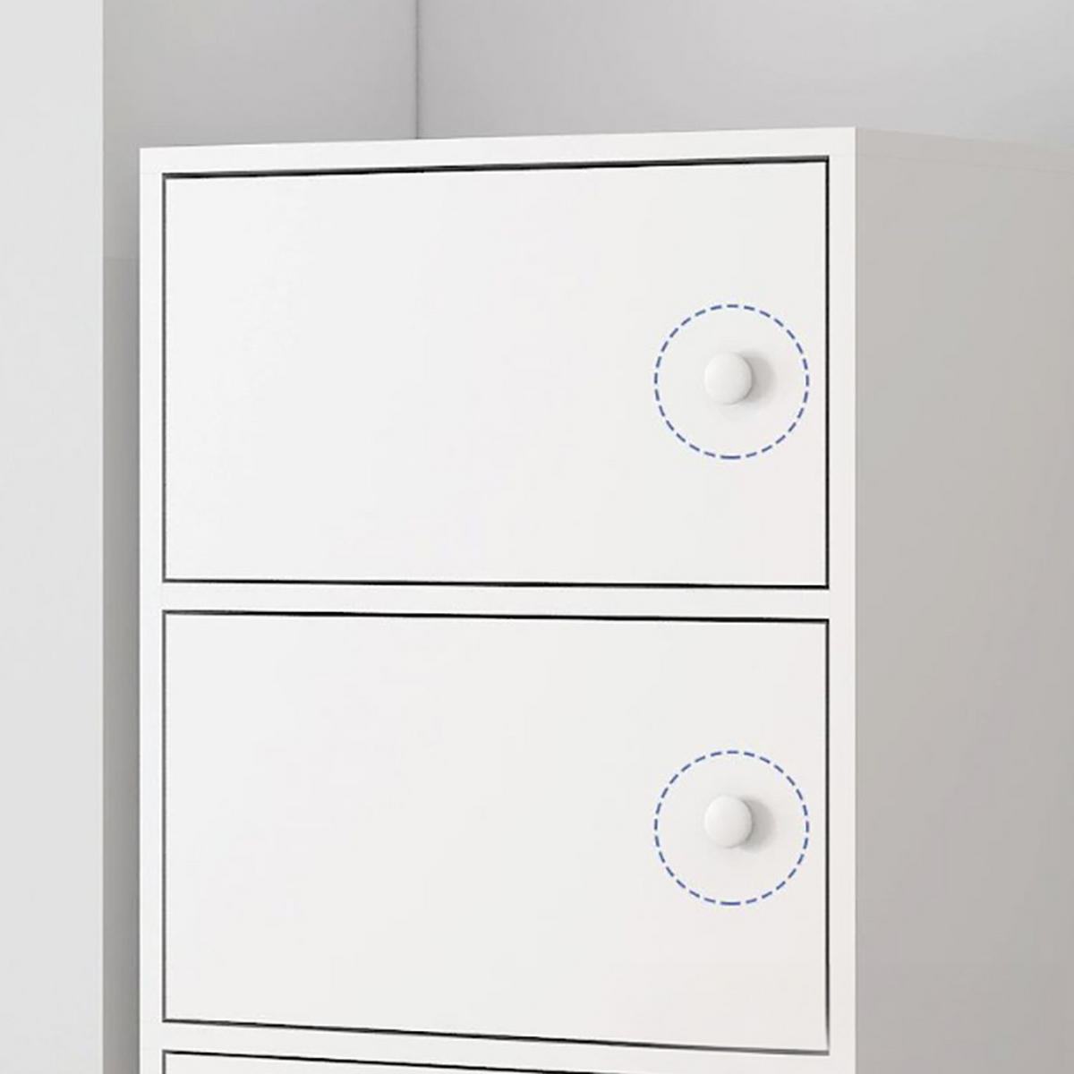 STANDREGAL , weiß, 78/30/40 cm - Weiß, Holz (40/78/30cm) - MUVU