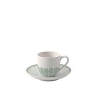 ESPRESSOTASSE MIT UNTERTASSE Fleur Couleur Vert 70 ml - Grün, Keramik (11.7/8/11.7cm) - Villeroy & Boch