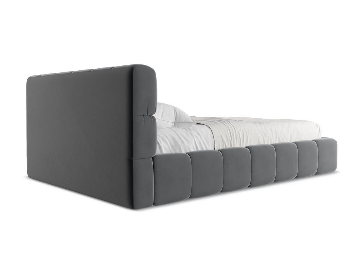 POLSTERBETT mit Bettkasten und Lattenrost 160x228 Grau - Dunkelgrau/Schwarz, Kunststoff/Textil (140/200cm) - Makamii