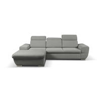 ECKSOFA - FRENSO - Links, Grau (Ronda 88) - Grau, Holzwerkstoff (281/183cm) - Möblo