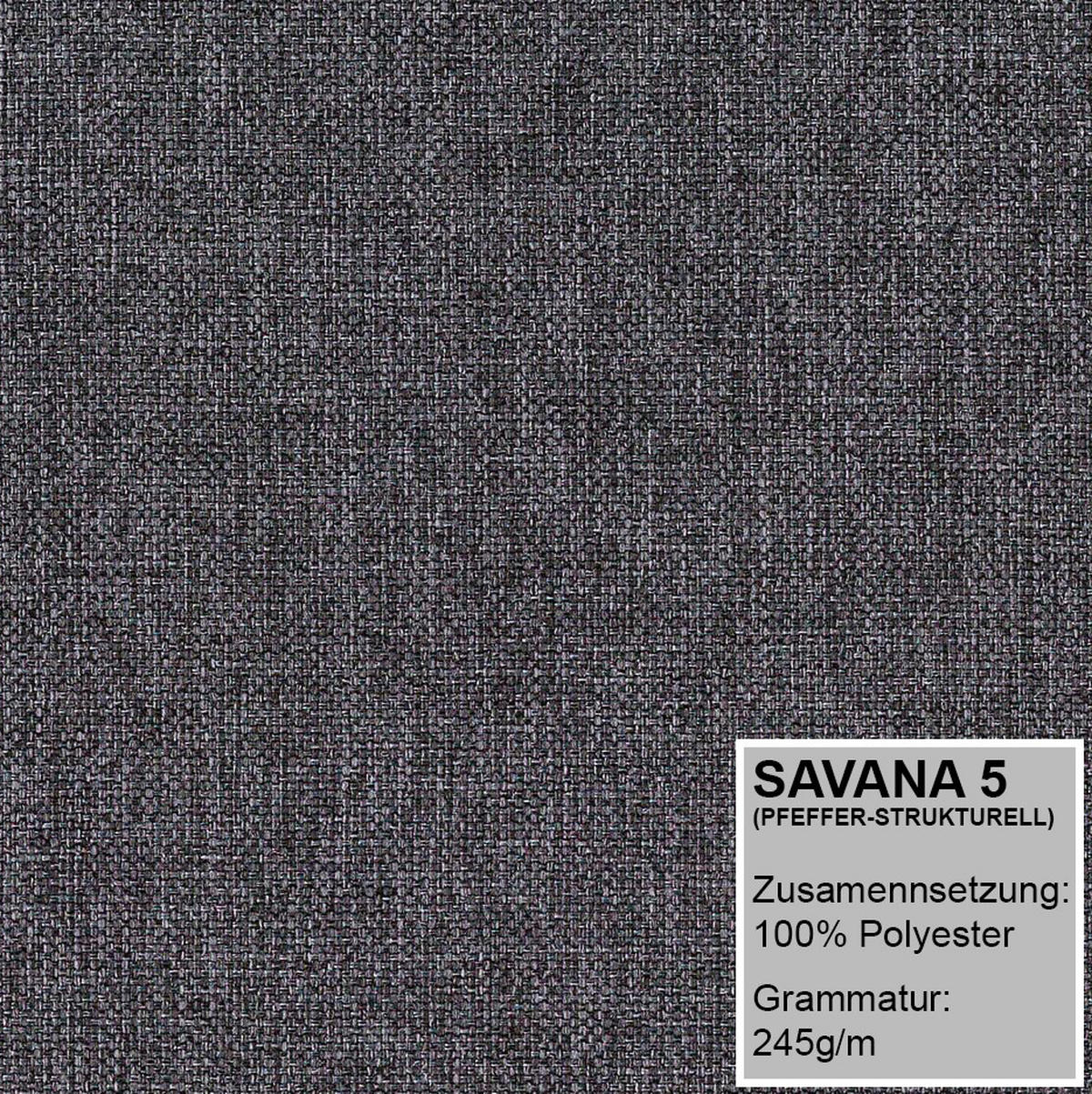 ECKSOFA EINAR 362 cm x 170 cm – Stoff: SAWANA Pfeffer 5 Farbe: Dunkelgrau - Dunkelgrau, Textil (362/170cm) - A&J MöbelLand