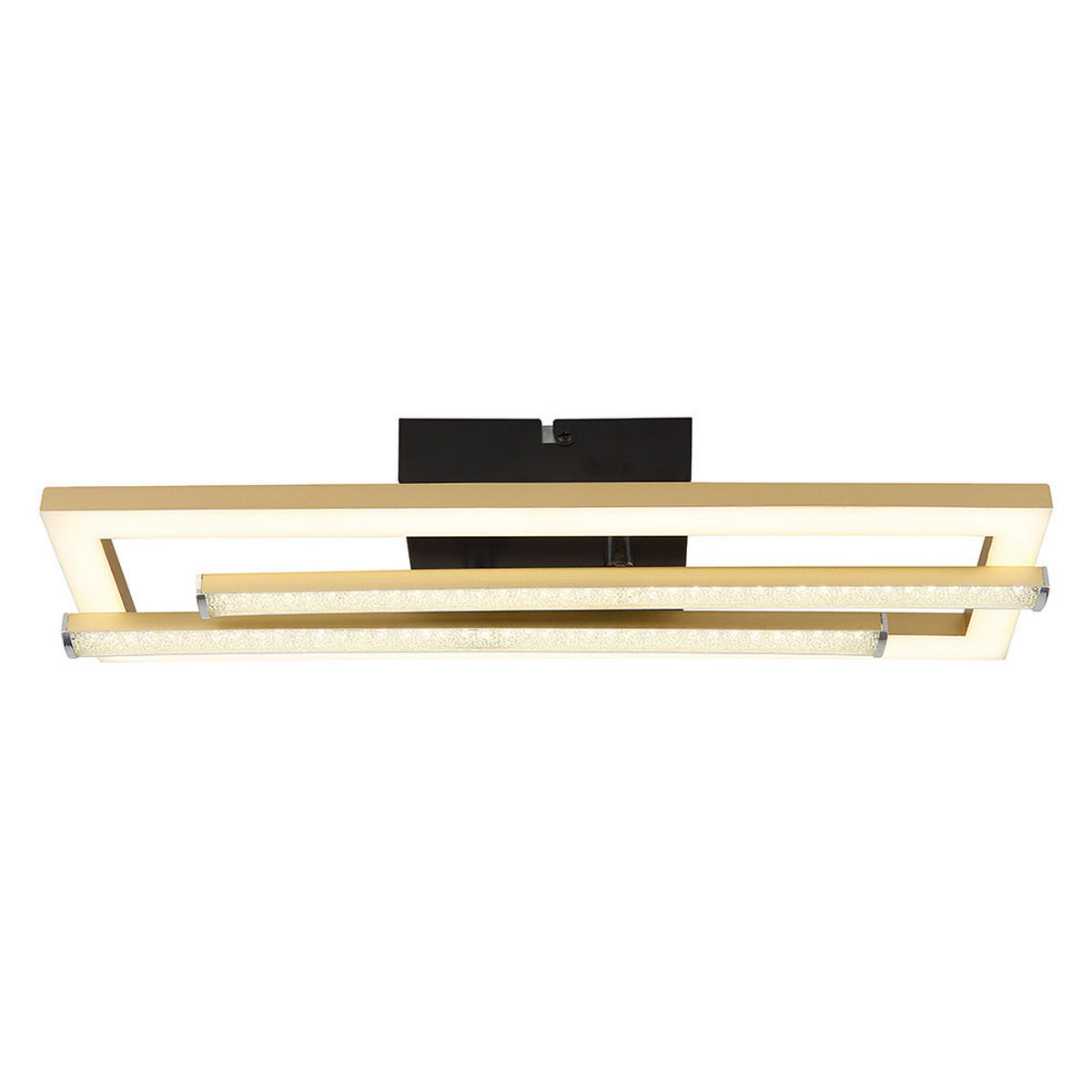 LED DECKENLEUCHTE Kristalle Gold Schwarz - Goldfarben, Kunststoff (40/37.5/6.3cm) - Globo Lighting
