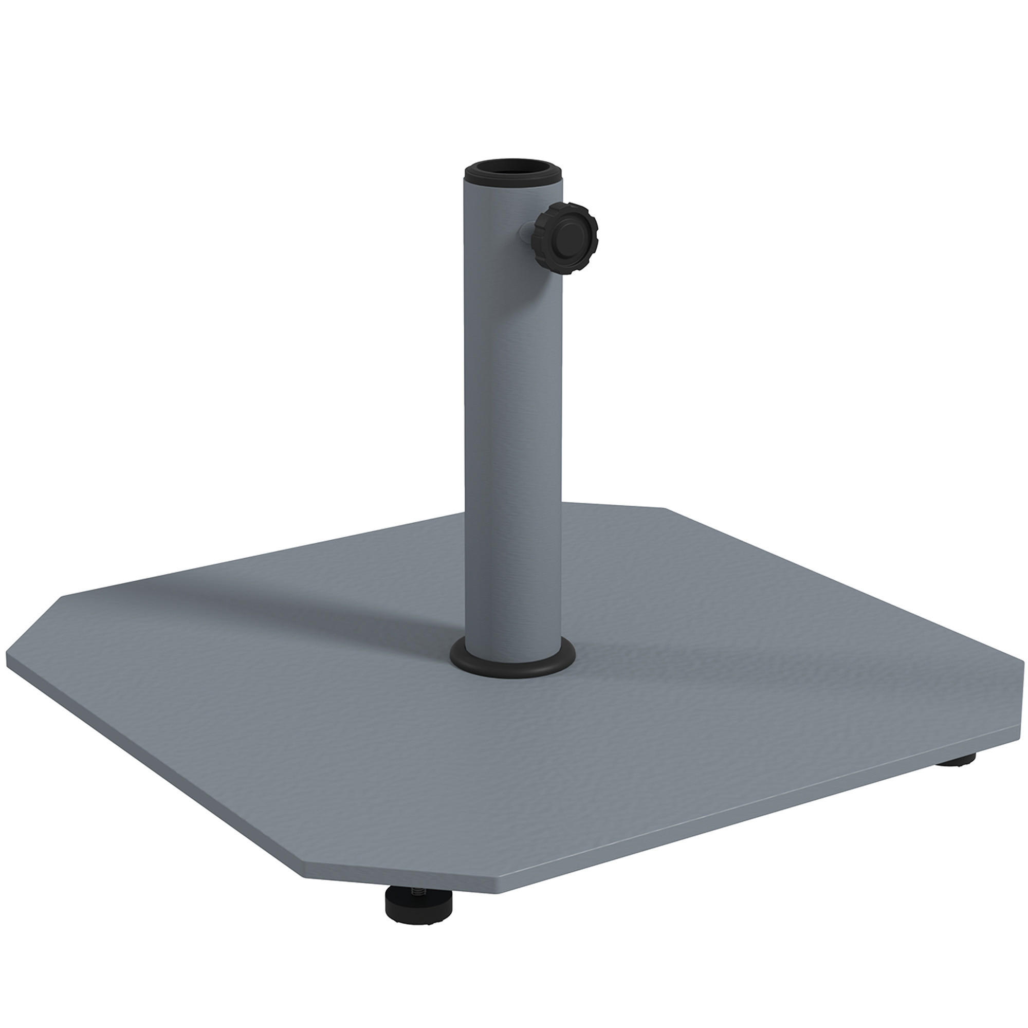 SONNENSCHIRMSTÄNDER aus Metall 18,5 kg - Grau, Metall (49.5/49.5cm) - Outsunny