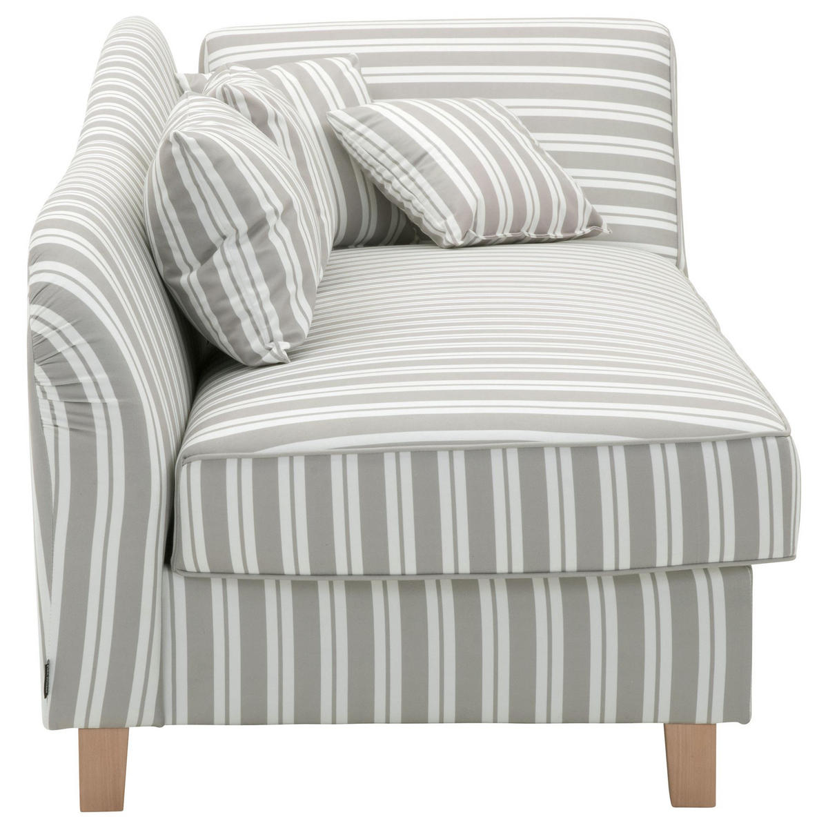 RECAMIERE Armlehne rechts Katia Flachgewebe hellgrau - Hellgrau, Kunststoff (190/88/82cm) - 58aufmkessel