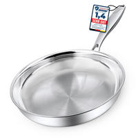 BRATPFANNE mit genieteten Griff 28 cm - Silberfarben, Metall (28cm) - Muvell