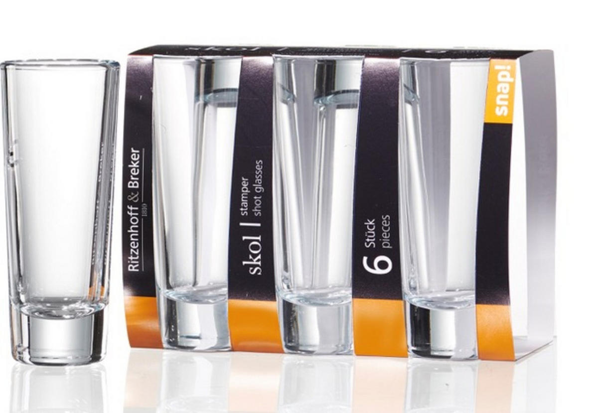 SCHNAPSGLÄSER Skol transparent 65 ml 12er Set - Transparent, Glas (0.065L) - Ritzenhoff Breker