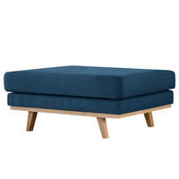 POLSTERHOCKER - Blau/Buchefarben, Textil (85/43/60cm) - home24