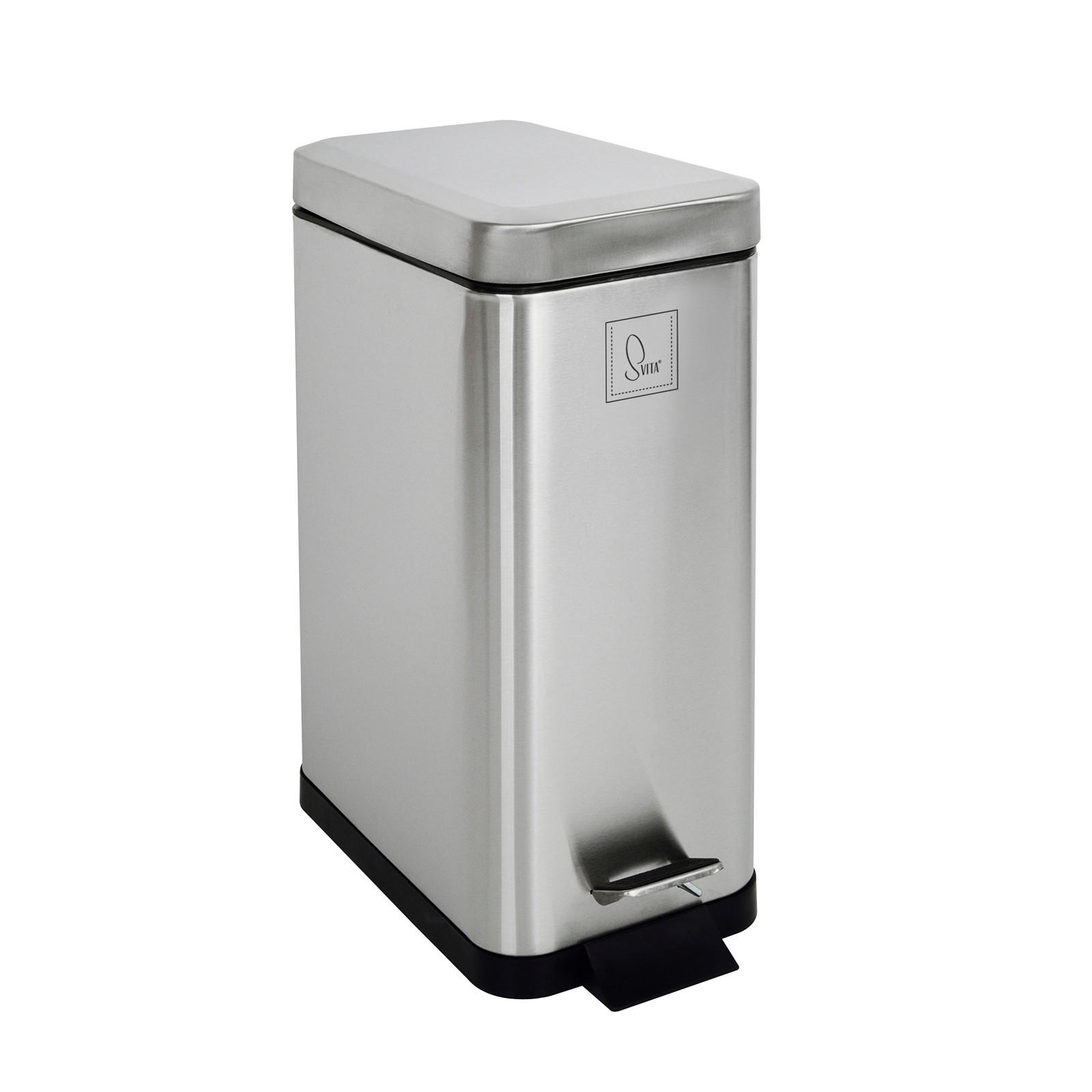 MÜLLEIMER STM10 10L Silber - Silberfarben, Metall (16/39/34cm) - SVITA