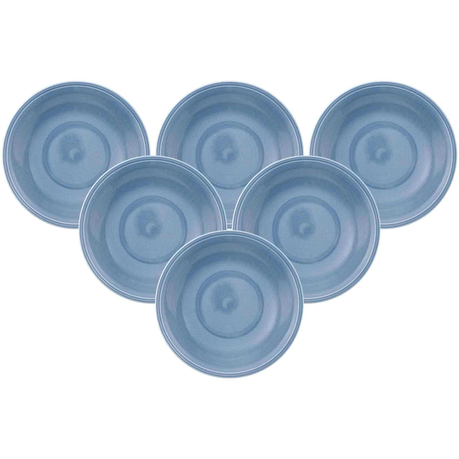 SUPPENTELLER Color Loop Horizon ø 23,1 cm 6er Set - Hellblau, Keramik (23.1cm) - like.Villeroy & Boch