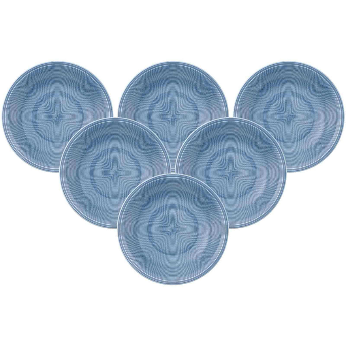 SUPPENTELLER Color Loop Horizon ø 23,1 cm 6er Set - Hellblau, Keramik (23.1cm) - like.Villeroy & Boch