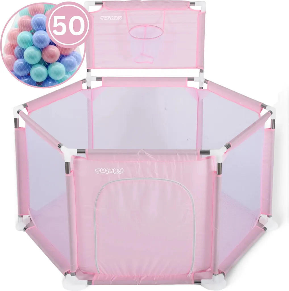 Twinky Laufstall Pink 130x130 cm