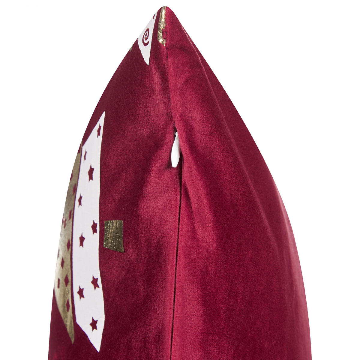 DEKOKISSEN 2er-Set Rot 45/45 cm Goldspruce - Rot, Textil (45/45cm) - Beliani