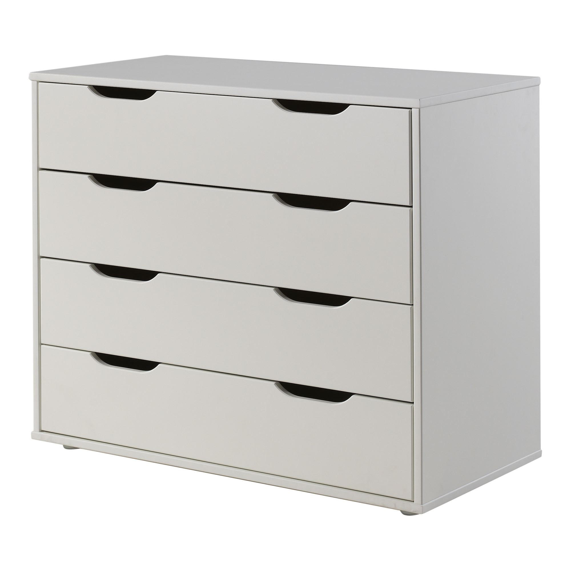 SCHUBLADENKOMMODE Kassie 86x72x43 aus MDF in Weiß - Weiß, Holzwerkstoff (86/43/43cm) - 58aufmkessel