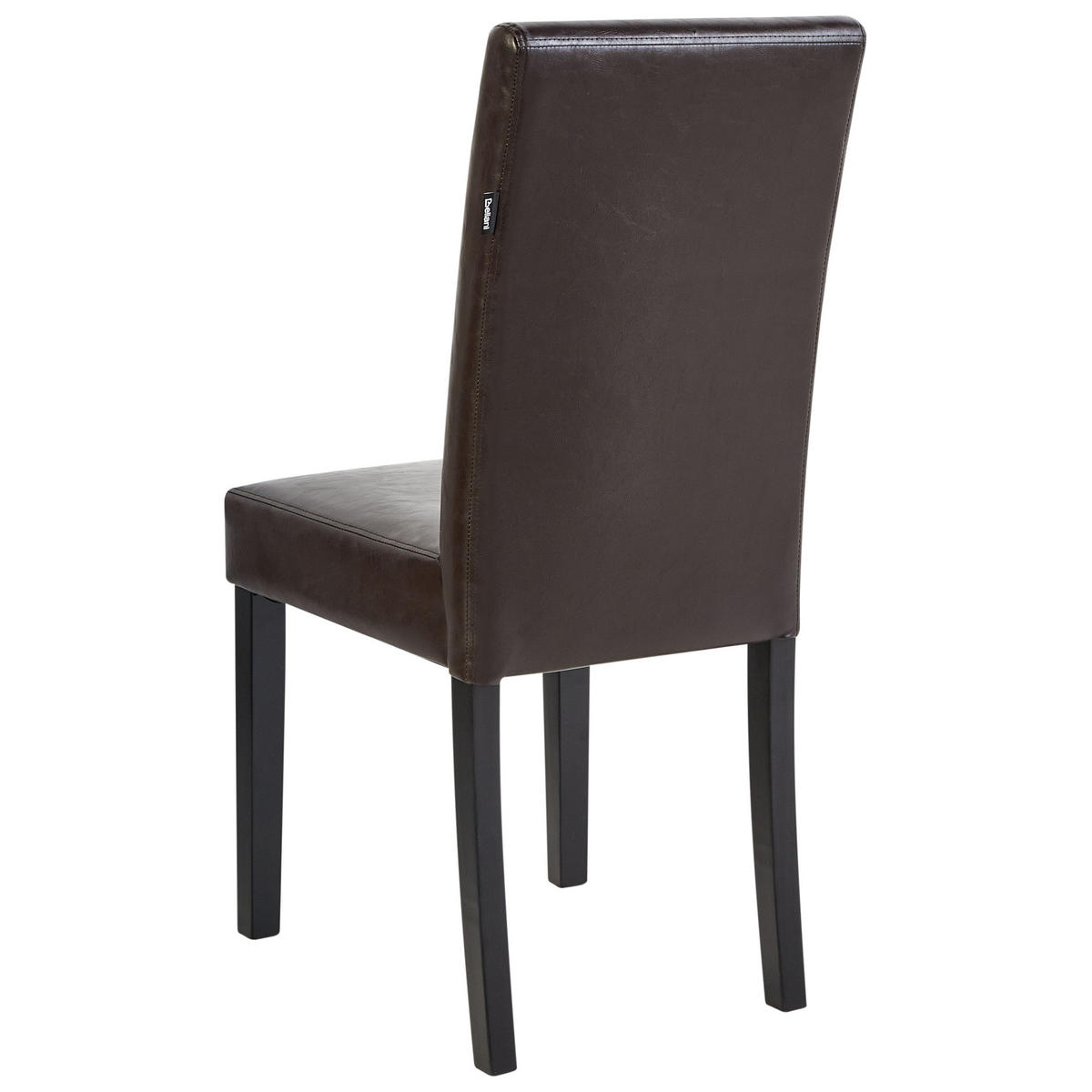 ÉTKEZŐSZÉK 2 darabos Szett Műbőr Sötétbarna Broadway - barna, textil/fa (42/93/59cm) - Beliani