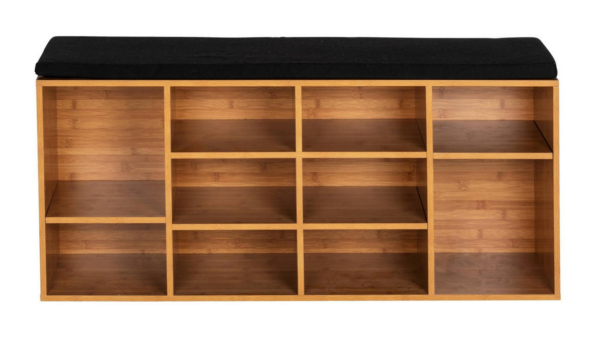 SCHUHREGAL mit Sitz - Braun, Holzwerkstoff (103/48/29.5cm) - WENKO
