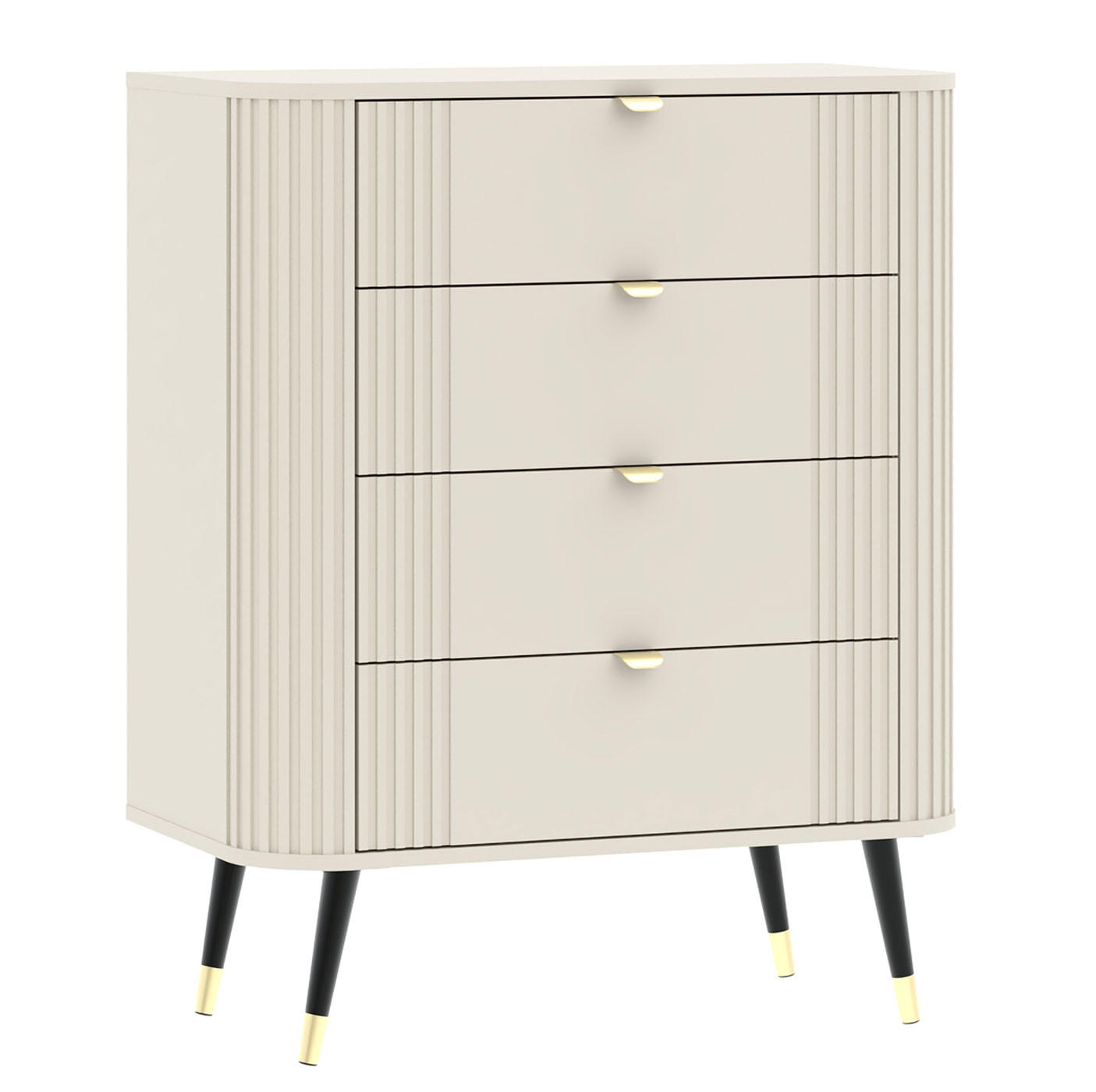 KOMMODE Onyx Kaschmir / Gold 78,4 / 40 / 98,4cm - Kaschmir/Beige, Holz/Holzwerkstoff (78.4/98.4/40cm) - Feldmann-Wohnen
