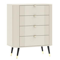 KOMMODE Onyx Kaschmir / Gold 78,4 / 40 / 98,4cm - Kaschmir/Beige, Holz/Holzwerkstoff (78.4/98.4/40cm) - Feldmann-Wohnen