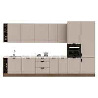 KÜCHENZEILE 395 cm - Sorento KS10-M395 - in Beige / Dunkle Eiche - Eichefarben/Beige, Holz/Metall (395/247/58cm)