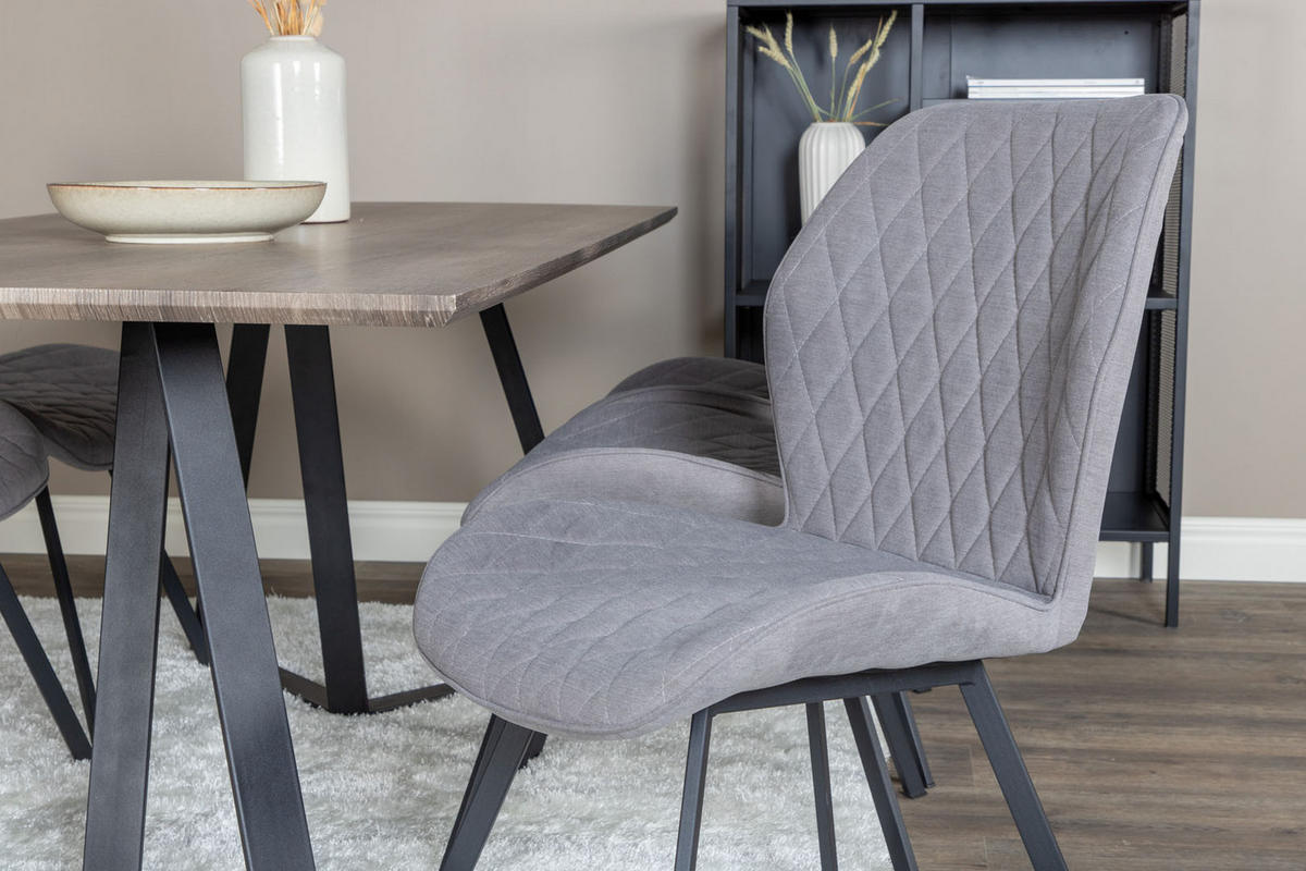 TISCHGRUPPE Grau - Grau, Holzwerkstoff (90/75/180cm) - ebuy24