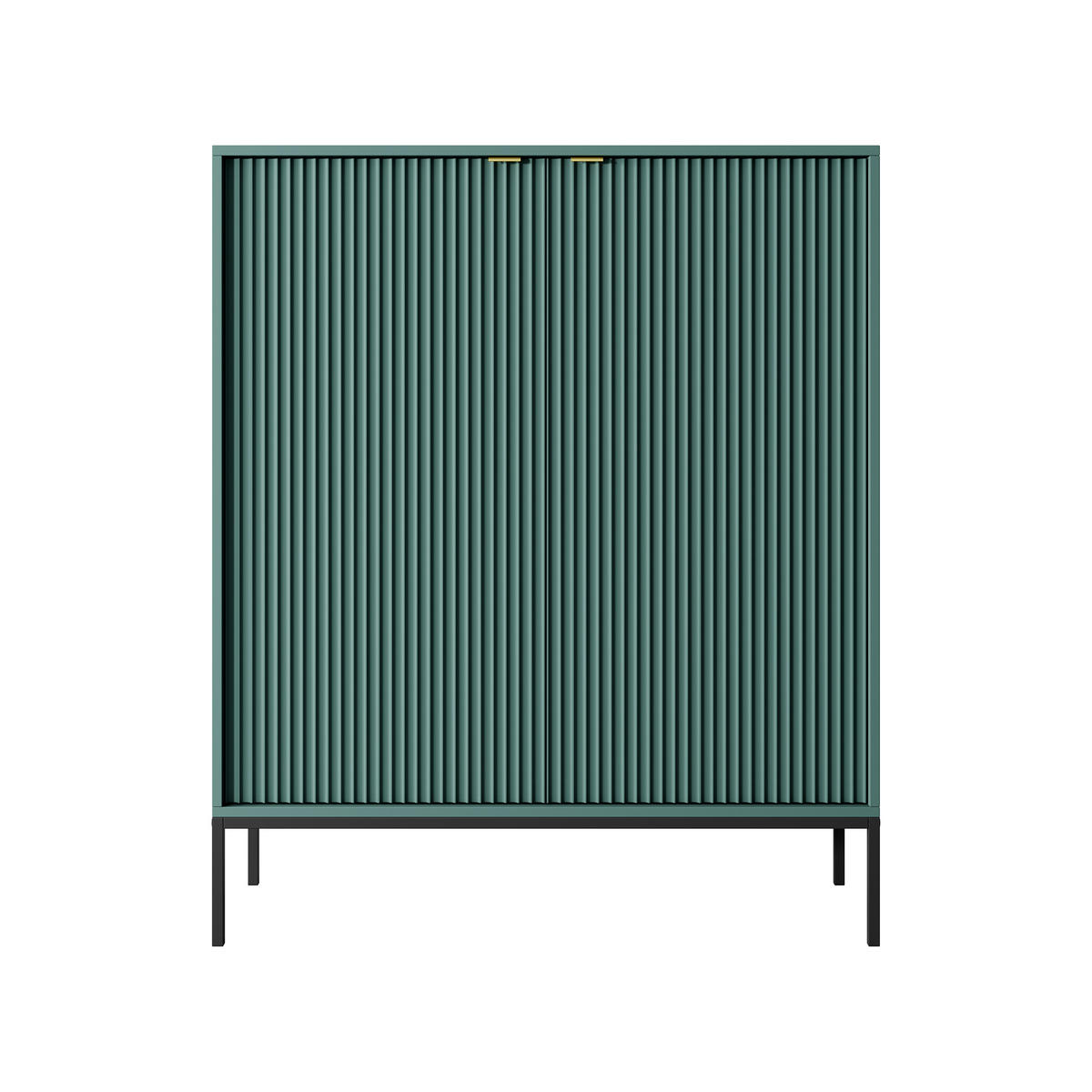 HIGHBOARD STELLARE 104/125/39 cm mit 2 Türen Hellgrün - Hellgrün, Holzwerkstoff (104/125/39cm) - MASSENO