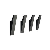 GARDEROBENHAKEN MIT VERSTECKTER VERSCHRAUBUNG - Schwarz, Metall (2/9/3cm) - Designfabrik Hamburg