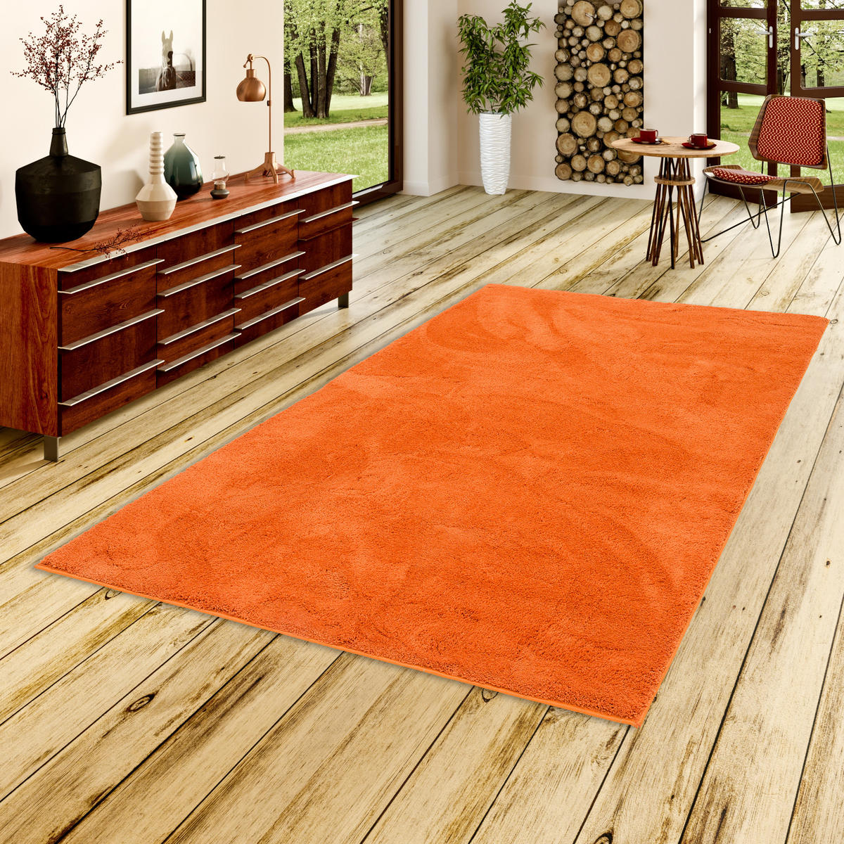 HOCHFLOR LANGFLOR SUPER SOFT TEPPICH SILKY - Orange, Textil (120/170cm) - Pergamon