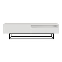 TV-SCHRANK Veldio Weiß Schwarz mit offenem Fach 175 cm - Schwarz/Weiß, Holzwerkstoff/Metall (175/46.5/31.6cm) - Selsey