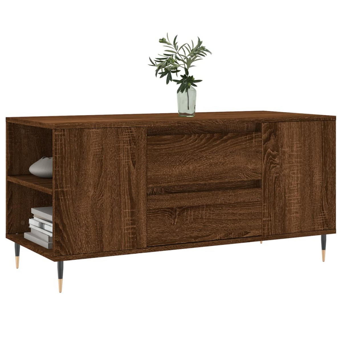 COUCHTISCH Braun Eichen-Optik 102x44,5x50 cm Holzwerkstoff - Braun, Holzwerkstoff (102/44.5/50cm) - furnicato