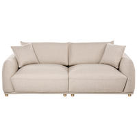 POHOVKA 3-místná Látka Béžová Jubek - béžová, textil (214/81/104cm) - Beliani
