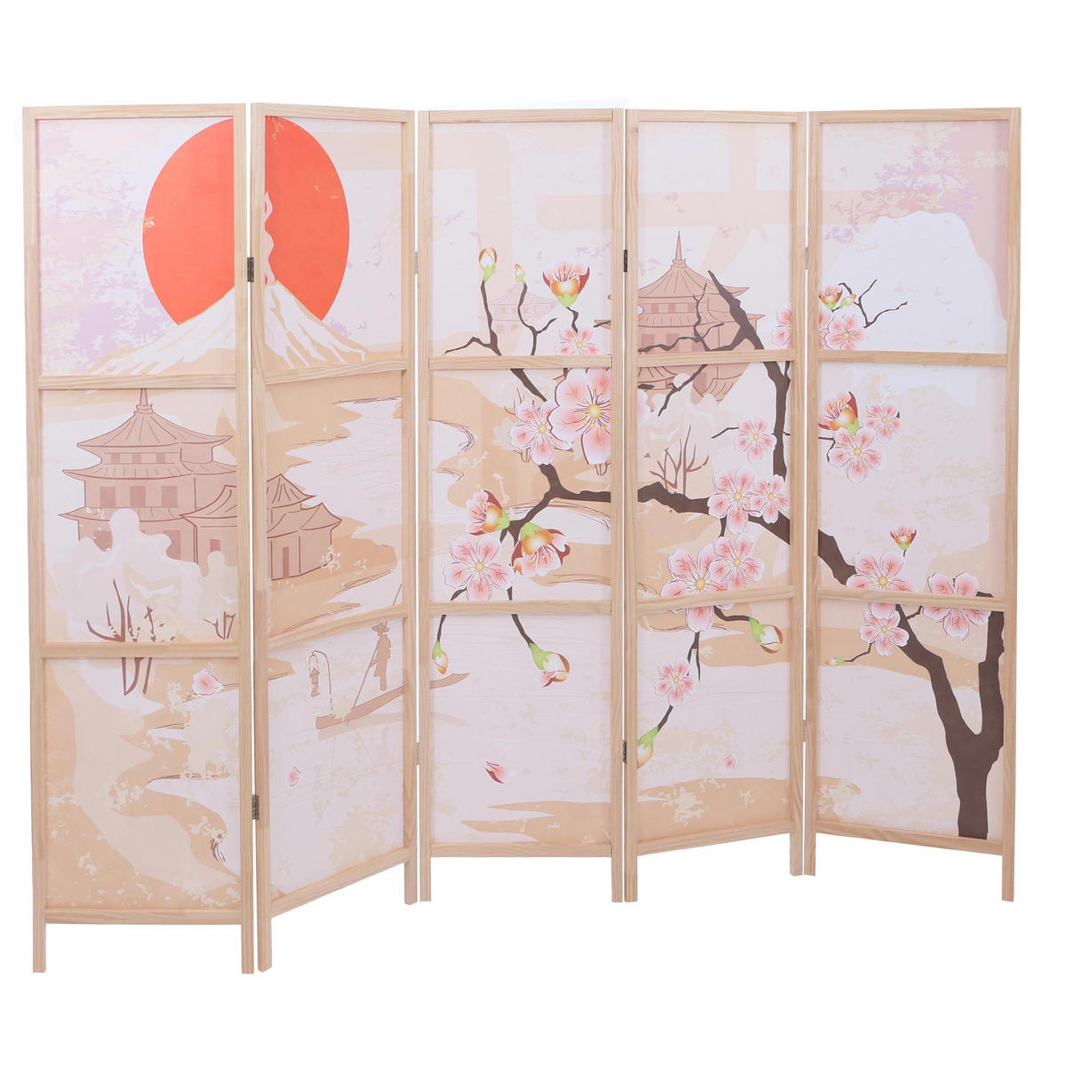 PARAVENT Pink - Pink, Holz (227/170/2cm) - MCW