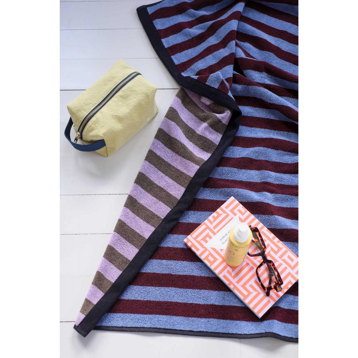 MAXI-BADETUCH Charly blaubeere 100 x 160 cm - Violett, Textil (100/160cm)