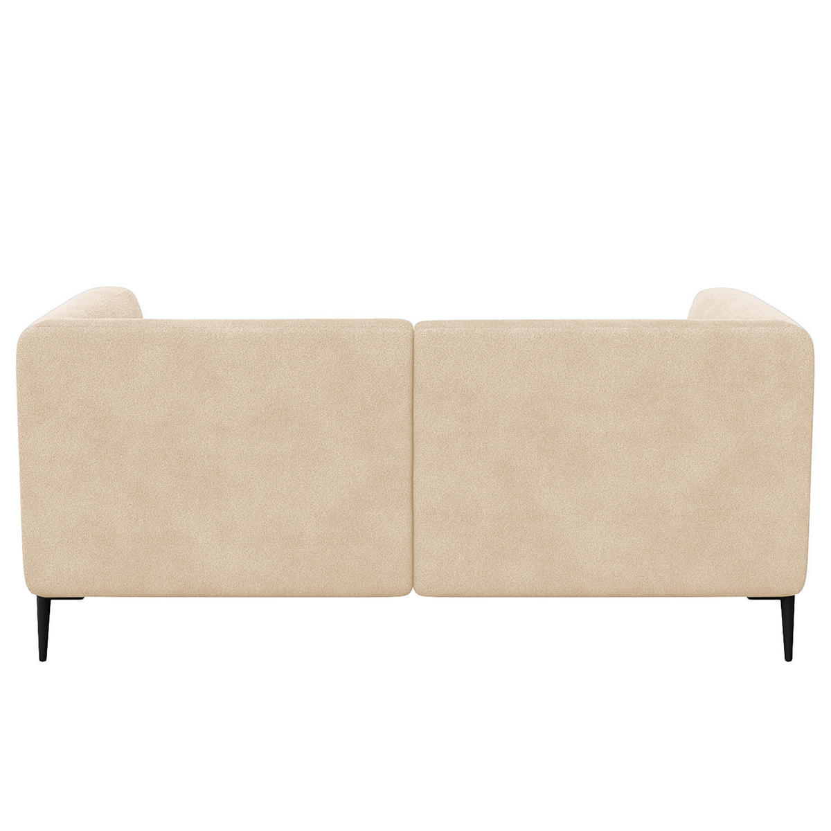 2,5-SITZER SOFA - Beige/Schwarz, Textil/Metall (175/74/88cm) - home24