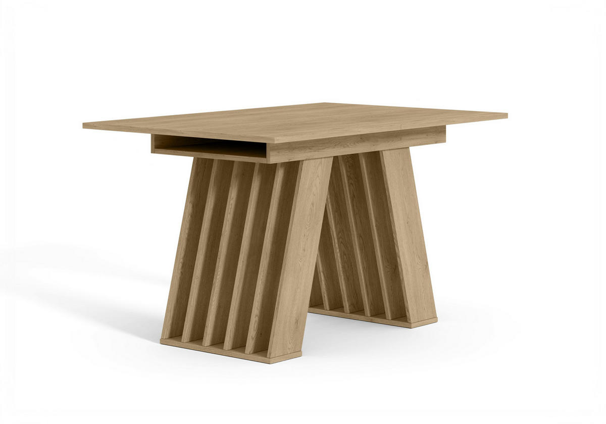 ROZKLÁDACÍ JÍDELNÍ STŮL 120–160 cm Dub - přírodní, kompozitní dřevo (160/80/75cm) - Home Collective