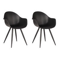 ESSZIMMERSTUHL Luca Schwarz 54/58/85 cm 2er-Set - Schwarz, Kunststoff (58/85/54cm) - LABEL51