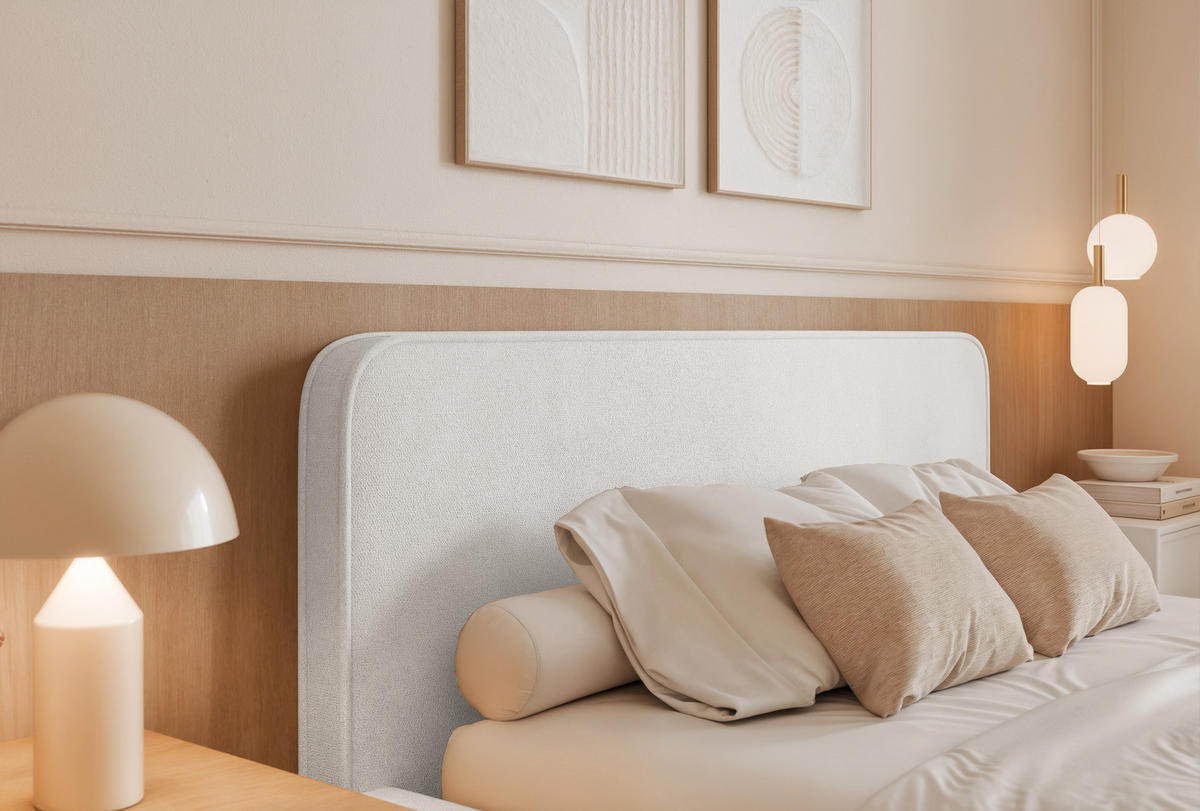 POLSTERBETT Monteli 140x200 cm, Weiß - Weiß, Textil (140/200cm) - Fedve