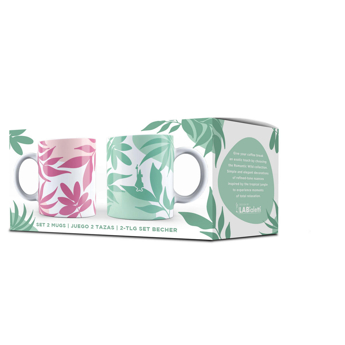 KAFFEEBECHER 2er Set Primavera, Porzellan, Bunt, 320 ml - Multicolor, Keramik (0.32L) - Bialetti