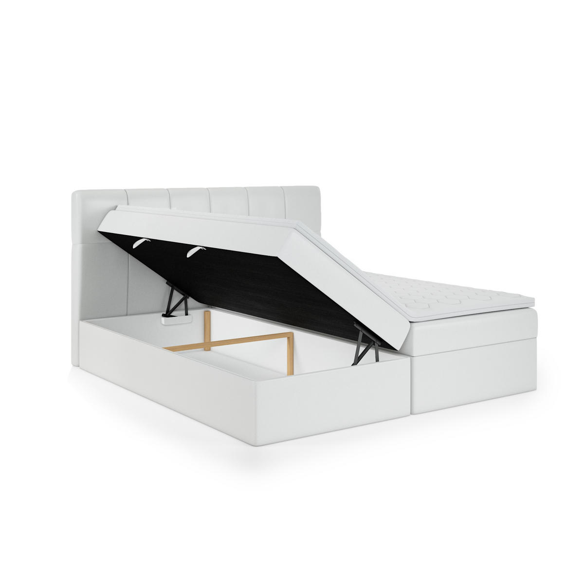 BOXBETT Mokpo 160x200 cm, Weiss - Weiß, Textil (160/200cm) - Fedve