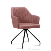 ARMLEHNSTUHL (8er-Set) Dinara 58x81x60 Schwarz/Rosewood - Dunkelrosa/Schwarz, Kunststoff (60/81/58cm) - 58aufmkessel