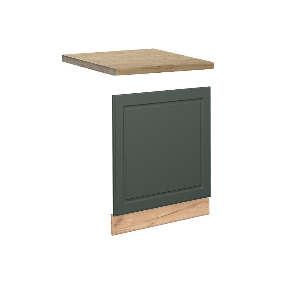FRONTBLENDE Fame-Line Grün-Gold Landhaus 60 cm, AP Eiche - Honigeiche/Eiche Wotan, Holzwerkstoff (60/67.4/1.6cm) - Vicco