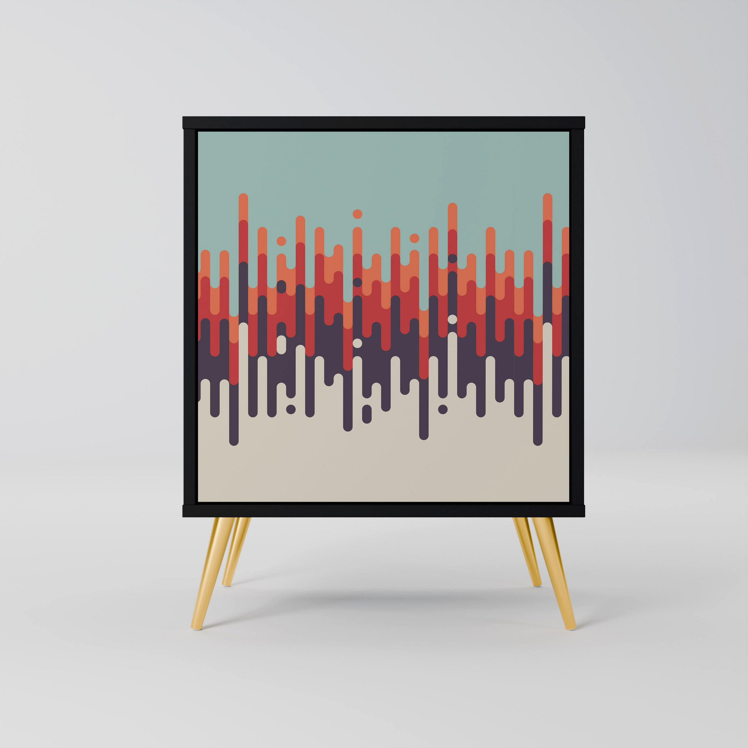 SpaceRebels Sideboard Schwarz 57.5x75.5x42 cm