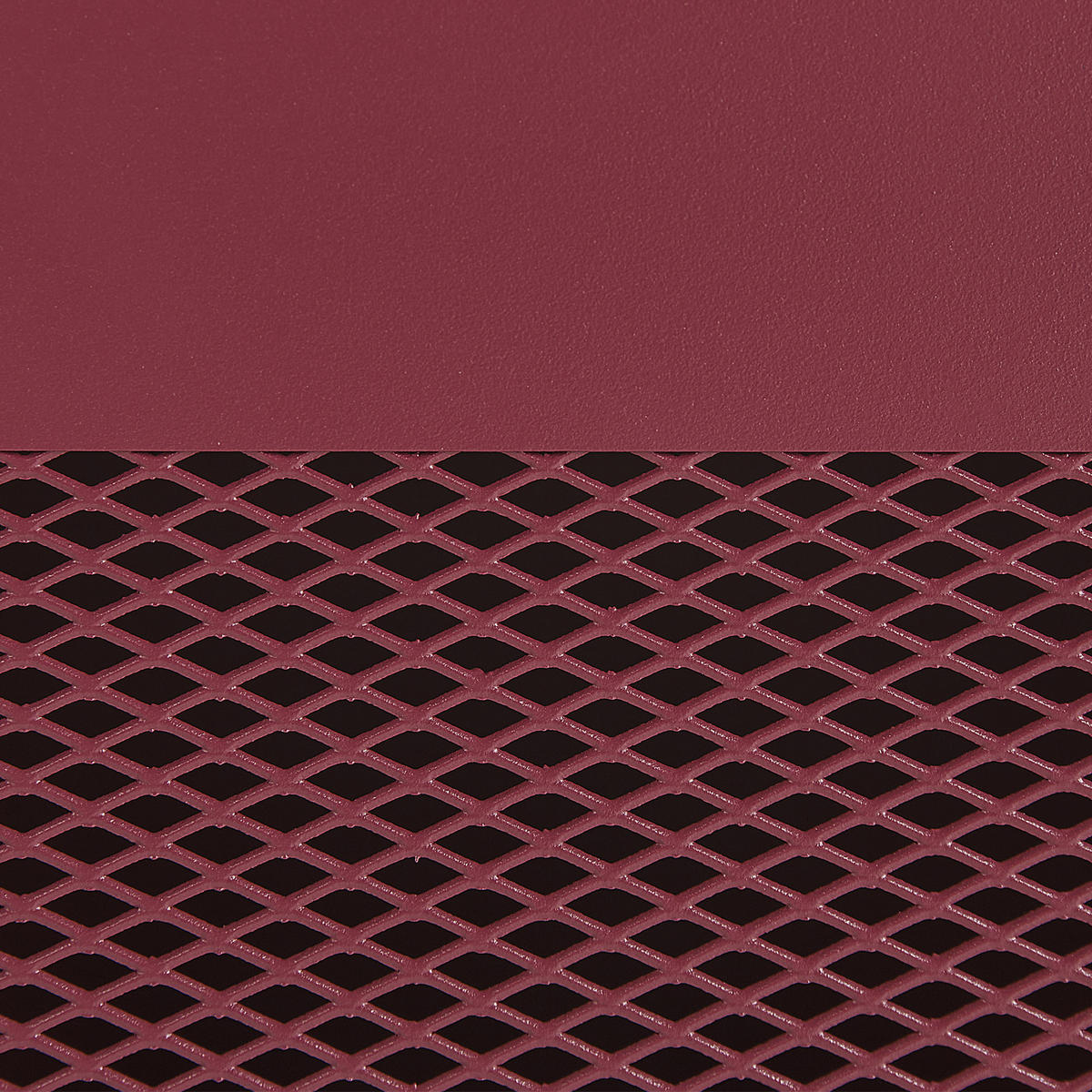 NACHTTISCH Metall dunkelrot 45/35/51 cm Ossett - Rot, Metall (45/51/35cm) - Beliani