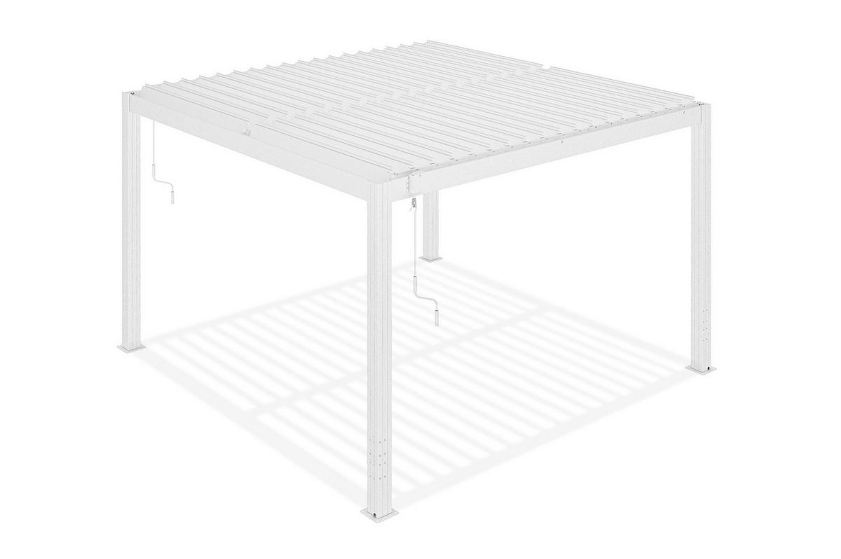 PERGOLA BIOKLIMATISCHE SELBSTTRAGENDE Santa Weiß 3m x 3m - Weiß, Metall (305/220/305cm) - Cazeboo