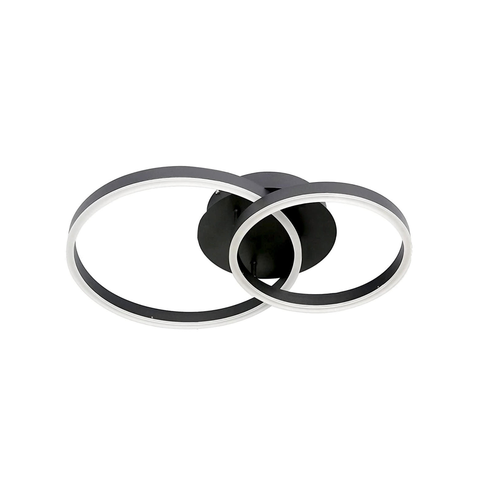 LED-DECKENLEUCHTE Puls 59/40/12 cm - Schwarz, Metall (59/40/12cm) - Nettlife