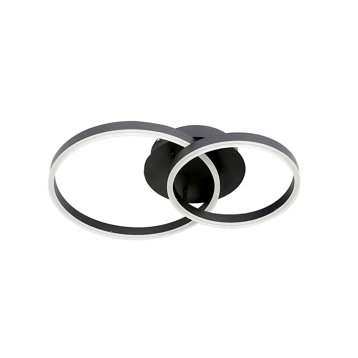 LED-DECKENLEUCHTE Puls 59/40/12 cm - Schwarz, Metall (59/40/12cm) - Nettlife