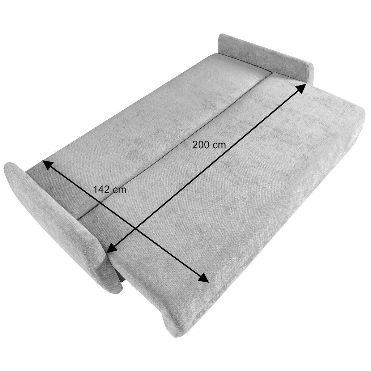 SCHLAFSOFA Piero 3-Sitzer mit Schlaffunktion, Braun - Braun, Textil (222/93/99cm) - Beautysofa