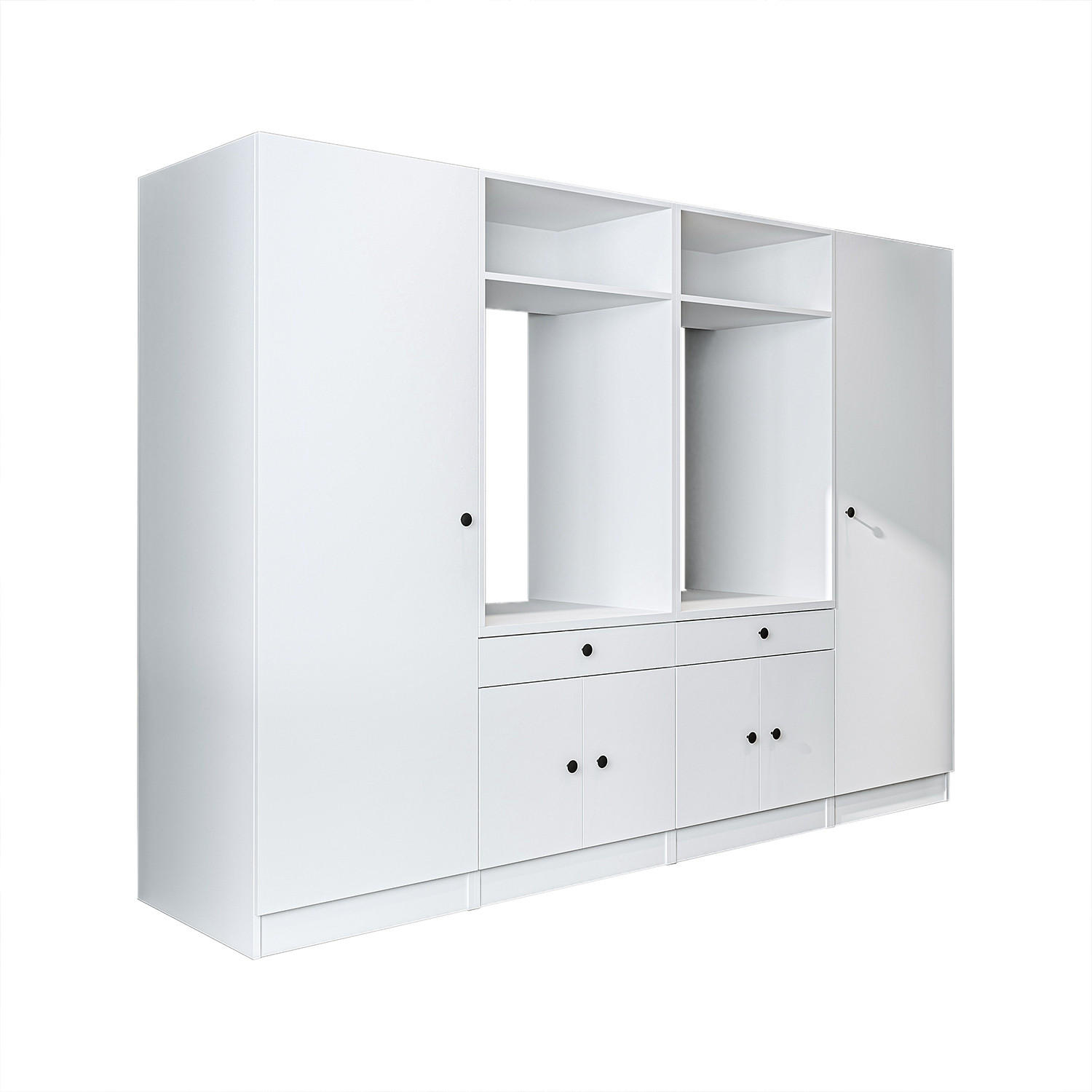 WASCHMASCHINENSCHRANK Serie 1 254cm Breit, 184cm Hoch - Weiß, Holzwerkstoff (254/184/67cm)
