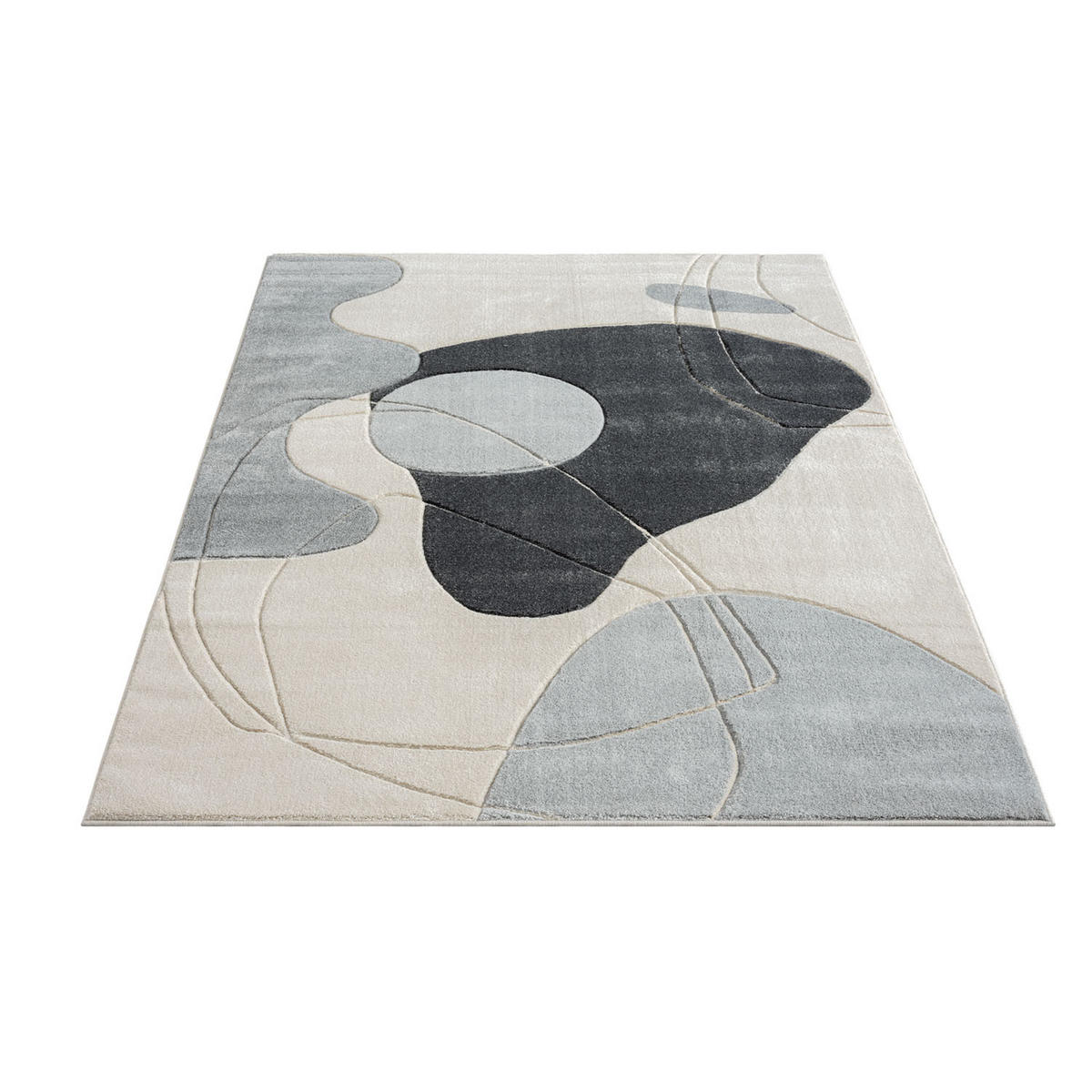 KURZFLOR-TEPPICH Bonito 7158 Grau 120x170 cm - Grau, Textil (120/170cm) - carpet city