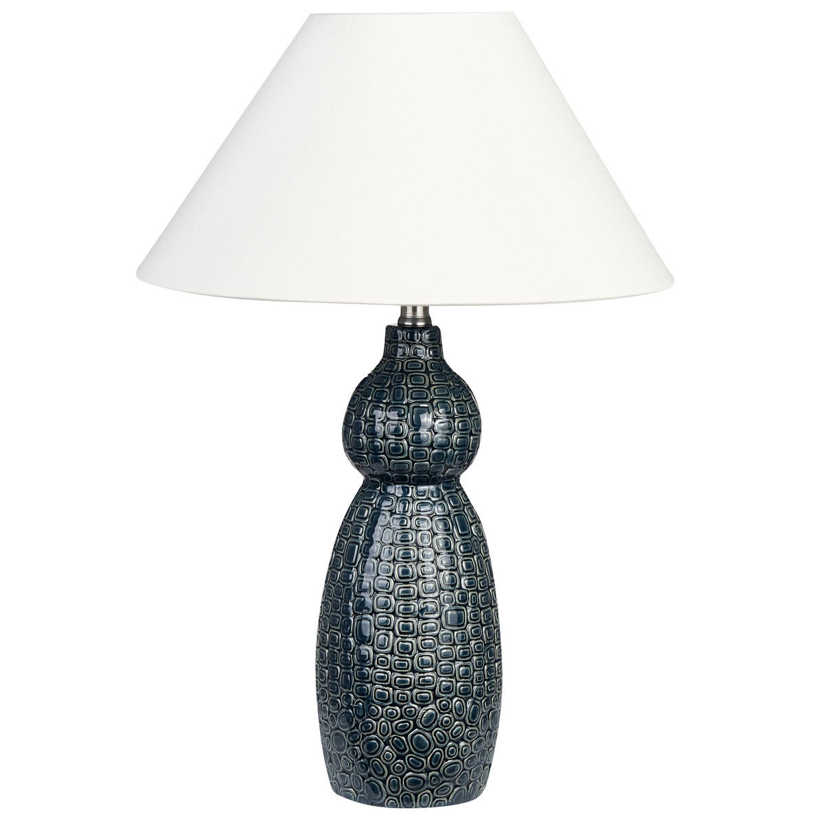 TISCHLAMPE Matina 40/40/60 cm - Blau, Keramik (40/40/60cm) - Beliani