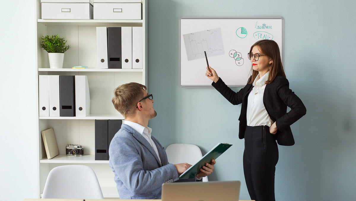 MAGNETISCHE Schreibtafel emailliert P3 - 90x60cm - Weiß, Metall (90/60/1.6cm) - ALLboards