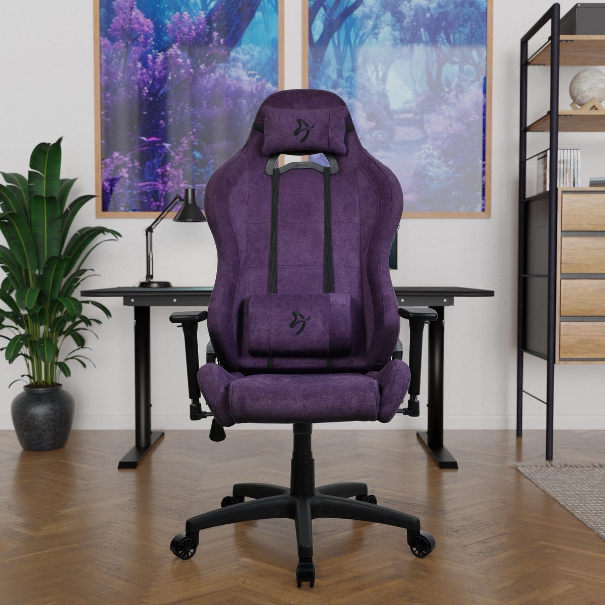 GAMINGSTUHL Torretta SoftFabric™ Reines Lila - Lila/Schwarz, Kunststoff/Textil (70/135/50cm) - Arozzi